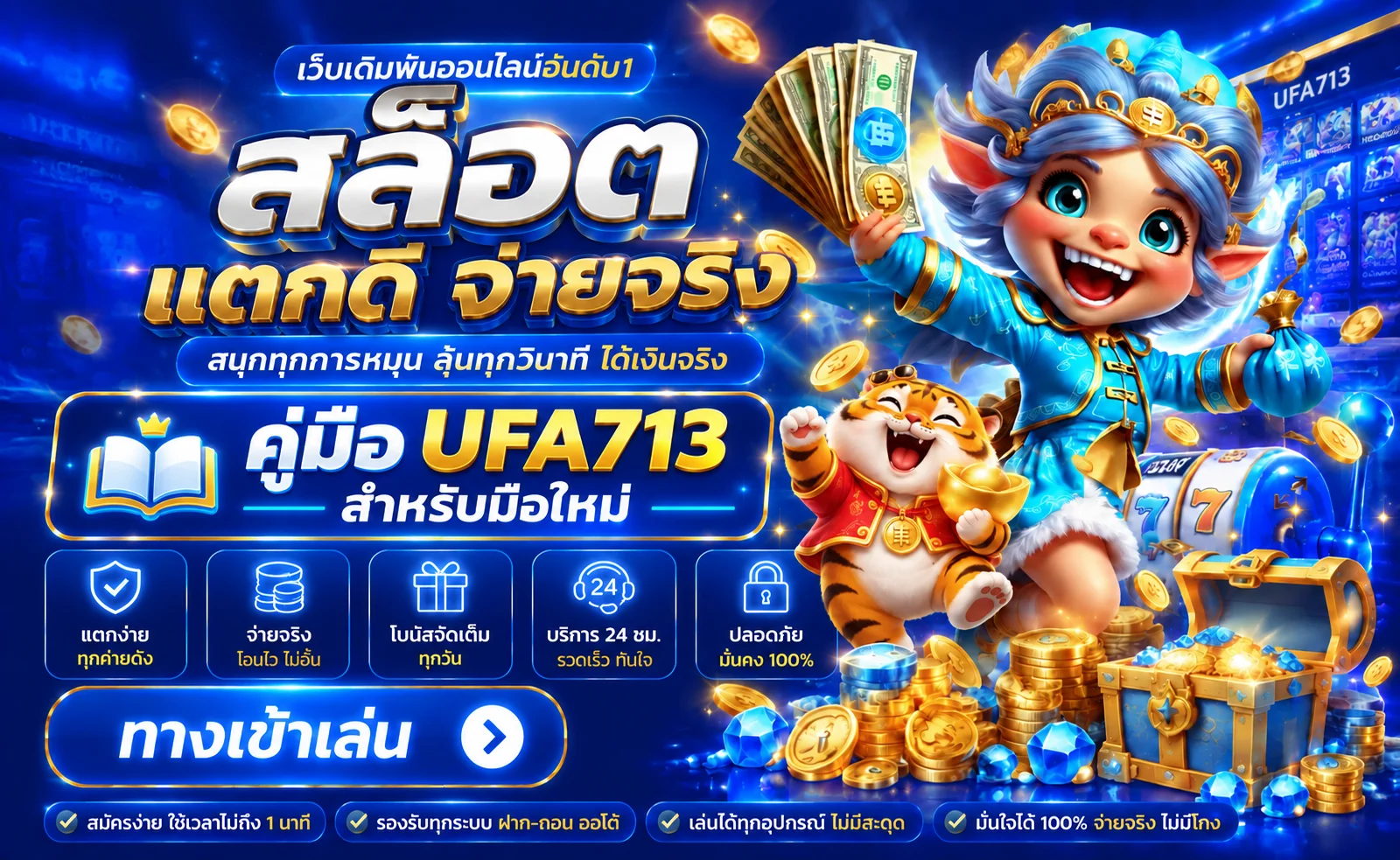 UFA713 คู่มือมือใหม่ สมัคร เข้าเล่น ฝากถอนปลอดภัย